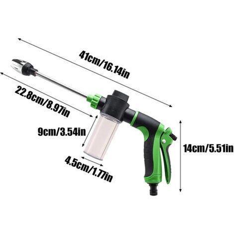 Pulverizador de espuma para mantenimiento exterior, equipado con boquillas multimodo, apto para autocaravanas, furgonetas y terrazas. (1/4)