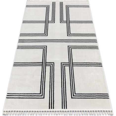 Teppich AMOUR 53091C Sahne - Geometrisch, Linien modern, elegant beige 78x300 cm