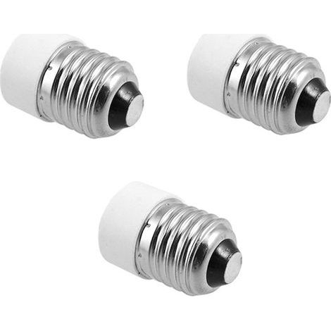Lot de 3 adaptateur de douilles d ampoules E27 vers E14 E26 250 V 2 A (1/4)