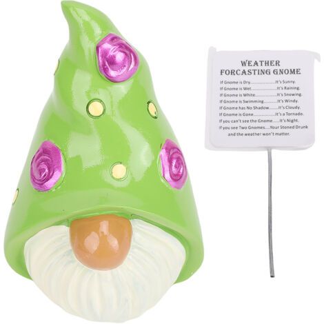 VURAHOME - Gnome de Jardin Prévision Météo Amusant Décoration Extérieure (1/5)