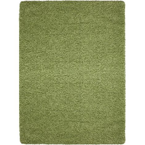 Tapis Shaggy Uni Poils Longs Tapis Salon Chambre Couloir (Vert - 300x400cm)