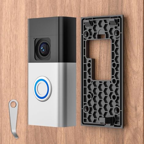Supporto autoadesivo per videocitofono senza foratura - Videocitofono Ring a batteria (versione 2024) - accessori per il montaggio su porta - appartamenti - 1 confezione (1/2)
