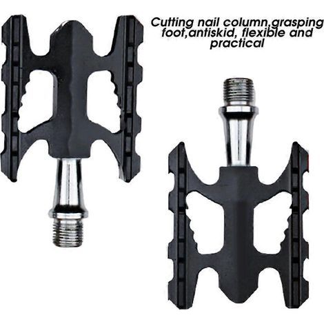 1 paire de pédales de vélo pliables ultra-légères en alliage d'aluminium antidérapantes pour VTT et vélo de route