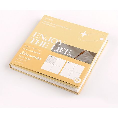 Planificateur d'objectifs 168 pages, thème rétro aux couleurs vives, journal largement utilisé pour objectifs, style chaleureux de thé d'après-midi (1/5)