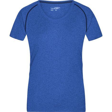 James & Nicholson Funktions-Shirt Damen JN495 Gr. XS blue-melange/navy