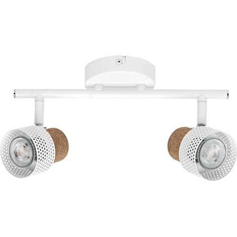 LEDVANCE DECOR SPOT CORK 2 x 3,4W, 460lm, blanc, spot, têtes réglables, utilisation polyvalente, spot intérieur, LED remplaçables, dimmable, lumière chaude, GU10.