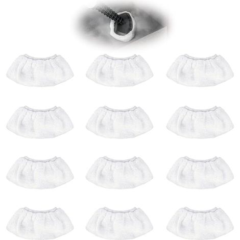 Bonnettes de Nettoyage en Microfibre, Lingettes Compatibles avec la Plupart des Nettoyeurs Vapeur, Lavables, Réutilisables et Accessoires de Nettoyage Sols Bois, Carrelage, Marbre, Granit