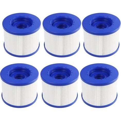 Swimming Pool Filter 6 Pack Replacement,Cartouche Filtre à Vis Gonflabl De Vis 104mm,pour Clever Spa + Aquaparx + Aqua Spa + Costway + All Seasons + GoPlus + Wido and Others… (1/5)
