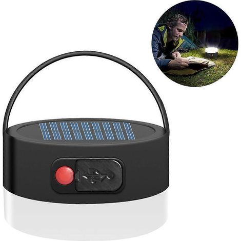 Lanterne de camping solaire rechargeable, multifonctionnelle, portable, étanche, avec LED et design rond - b-AquaForge Light (1/5)