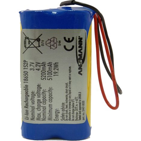 Batterie ANSMANN 1S2P - Li-Ion - 3.7V - 6700mAh