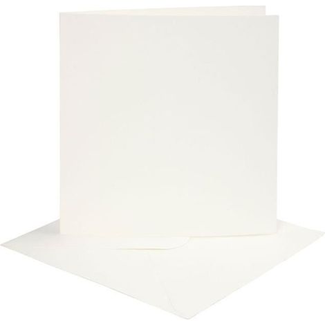 Cartes et enveloppes - Creativ - Off-white - 4 pièces - Carton solide - Enveloppe réhumectable