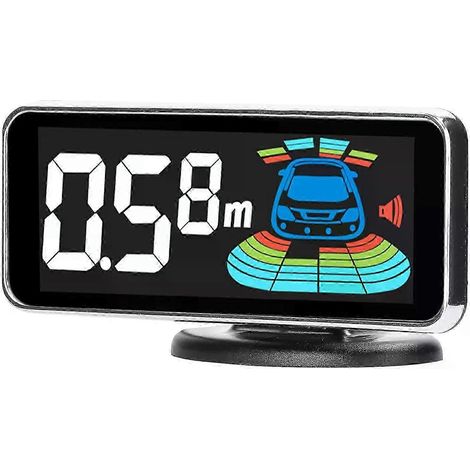 Système de radars de recul avec 8 capteurs, détection de distance, affichage LCD de la distance et alerte sonore - JXLGV (1/5)
