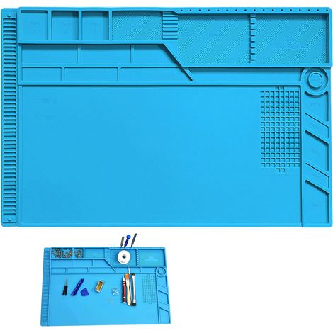 Tapis Soudure 55 x 35 cm Tapis Soudure Magnétique Silicone Tapis Réparation Magnétique Multifonction Tapis D Établi Isolation (1/4)