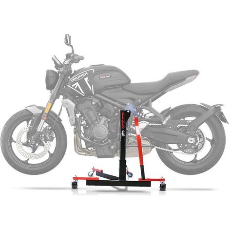 Béquille d'atelier centrale - CONSTANDS - Power-Evo Triumph Trident 660 (2021-2025) - 300 kg - Kit adaptation - Rouge