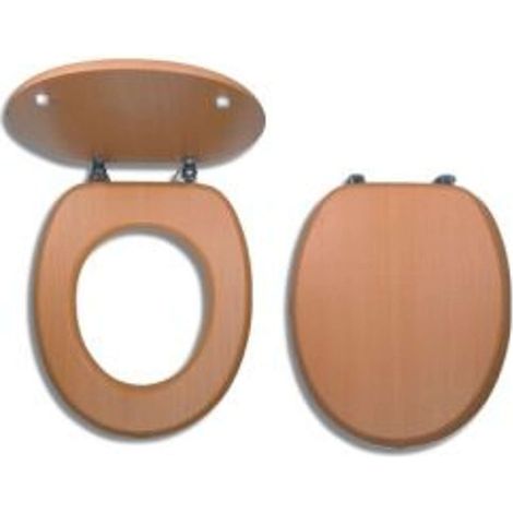 Novaservis Prestige - Copriwater in legno impiallacciato, faggio rosso WC/BUK