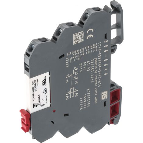 Module de relais d'interface 230V c.a. / V c.c., 1 RT, montage Rail DIN ( Prix pour Paquet de 5 ) (1/3)