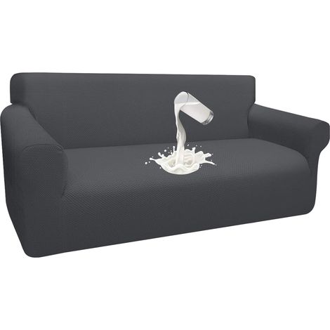 1 PCS Housse de canapé en tissu anti-poussière et imperméable en molleton de maïs,convient à la maison, au jardin, au bureau, peut accueillir trois personnes Gris-Fei Yu (1/5)
