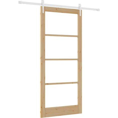Maison Exclusive - Schiebetür Natur 93 x 211 cm Massivholz Kiefer