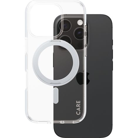 Custodia PANZERGLASS trasparente con supporto argentato e MagSafe per iPhone 16 Pro (1/2)
