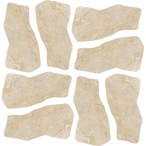 Carrelage effet Pierre Quartzite Gris Beige Dalle C 109x55x2 cm Salvero - Sol extérieur (vendu par carton de 0,431 m²) - RO'MA CARRELAGE