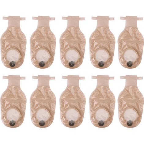 10 Poche de stomie drainable anti-fuite, sachet colostomie iléostomie pour personnes âgées, fournitures médicales (1/5)