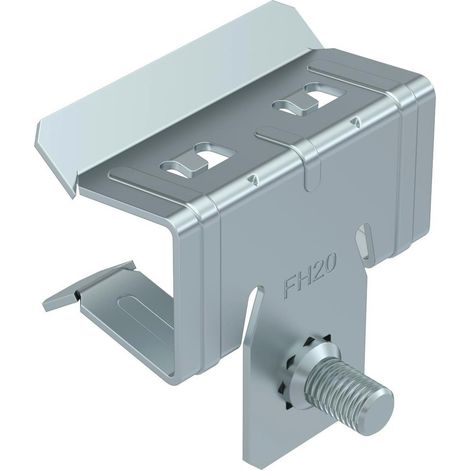 OBO Bettermann Bride de fixation avec boulon fileté M6x9 mm 15-20mm Acier Lamelles de zinc, 1488277