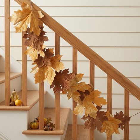 5ft Velvet Russet Autumn Leaves Garland (1/2)