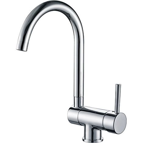Grifo Monomando Fregadero Abatible Focus-2000 Cromo, 33.5cm(alto) 18.3cm(largo). (1/3)