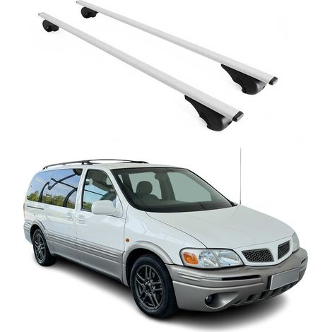 OMAC Dachträger Querträger für Chevrolet Trans Sport 1996-2005 – Abschließbar – Max. 75 kg – 2 Stangen Stahl Silber (1/5)