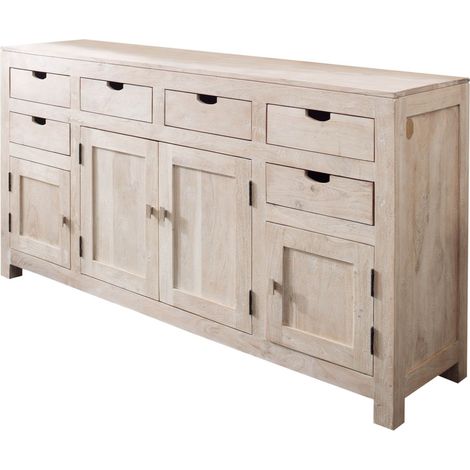 Sideboard Akazie 180x45x95 white stone getüncht NATURE WHITE 84
