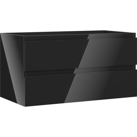 Mexen Orio mobile da bagno sottolavabo 90 cm, 2 cassetti, nero lucido - 91A10-09047-2-BFF70 (1/5)
