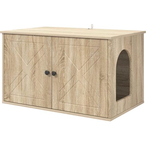 Casa per Gatti Sonoma 85 x 55 x 50,5 cm Legno multistrato vidaXL