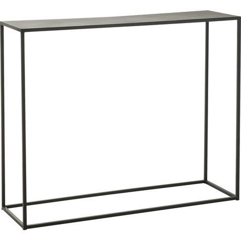 Console rectangulaire en métal noir design moderne pour entrée élégante - Noir mat élégant (1/5)