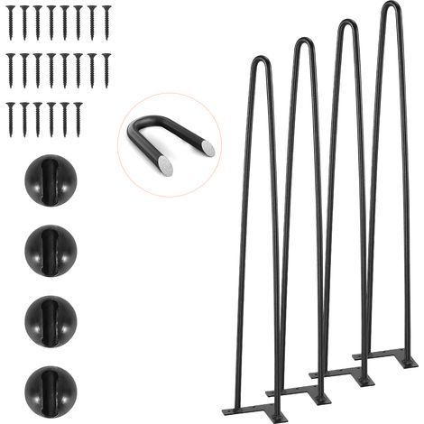 VEVOR 4 PCS Patas de Mesa mueble Oficina Horquilla 71 cm Acero Macizo 2 Varillas