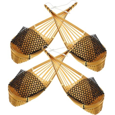 Lot de 4 Paniers Suspendus en Osier Tressé Jaune, Paniers Muraux pour Plantes et Fleurs, Support de Rangement Multifonction pour Jardin, Balcon et Décoration Intérieure, Crochets (1/5)