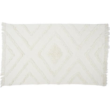 Tapis Déco Tufté "Ethnique" 120x170cm Écru (1/3)