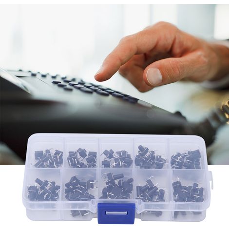 100 interrupteurs à bouton-poussoir tactiles étanches, 10 valeurs, 6 x 6 x 4,3-13 mm (1/5)