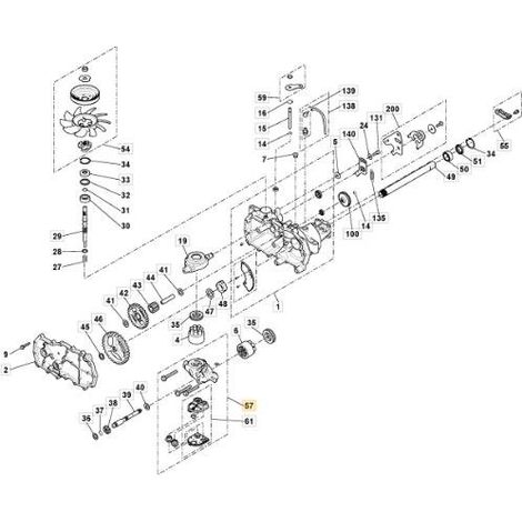 KIT SEZIONE CENTRALE DX ORIGINALE STIGA - 118870199/0