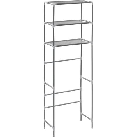 Maison Exclusive - Scaffale per Bagno con 3 Ripiani Argento 53x28x169 cm