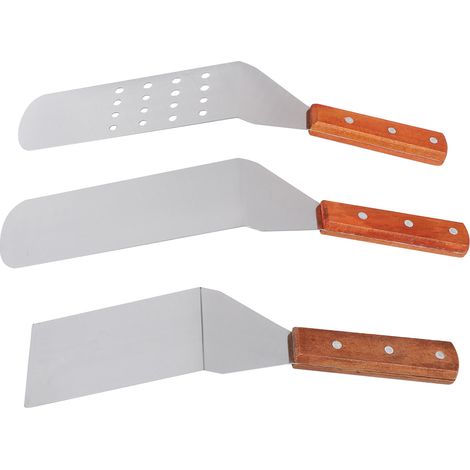 3 pcs/set Stainless Steel Pizza Shovel Lifter Cutter Grill Turner Baking Spatula Cooking Tools