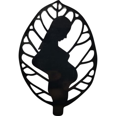 Ornement Art Metal Feuille Noir Silhouette Décor Maison Fait Main Cadeau Fête des Mères Décoration Moderne (1/5)