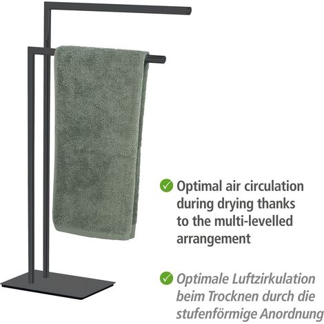 Wenko RECCO porta asciugamani nero 48x80,5 cm (1/5)