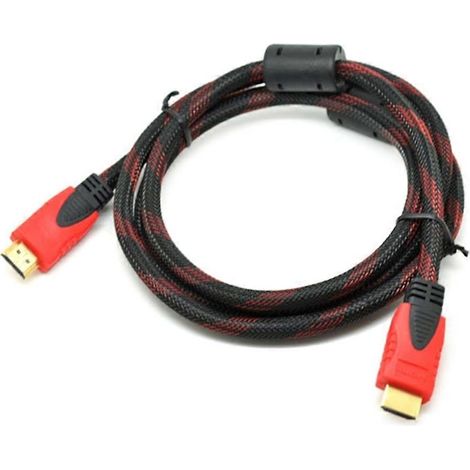 Câble HDMI mâle-mâle plaqué or 1,5 m/3 m, compatible version 1.4, câble 3D (1/5)