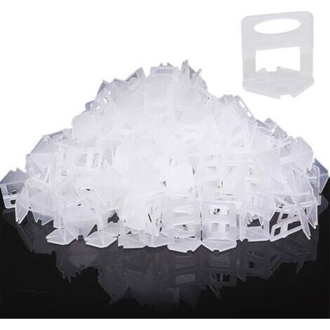 Lot de 400 Languettes de Nivellement pour Aide à la Pose de Carreaux, Bandes de Traction de 3 mm de Largeur du Joint, Carreaux Hauteur 6-15mm, Système de Nivellement des Carreaux. (1/4)