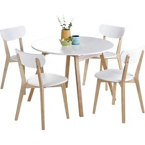 Conjunto de mesas y sillas para comedor Houston 772 , 73x0x0cm, Diámetro: 102, Número de asientos: 4, Estilo: Contemporary