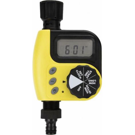 Programmierbarer elektronischer automatischer Gartenbewässerungstimer, wasserdicht, mit LCD-Anzeige und Magnetventil für Wasserhahn und Gartenschlauch, ideal für Blumenbeete im Freien.