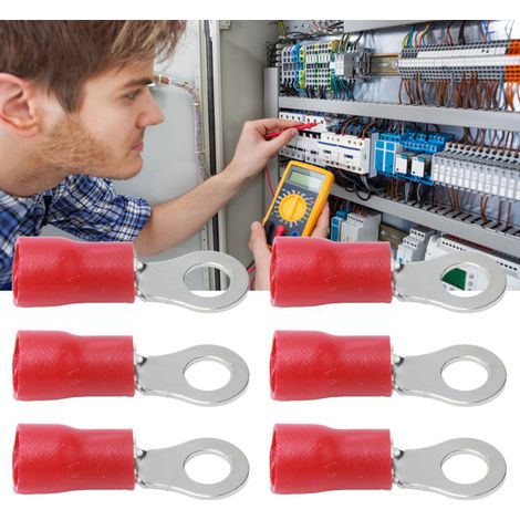 RV5.5-5 Bornes à sertir annulaires en cuivre pré-isolées Connecteurs de fils AWG12-10 (50 unités) (1/5)