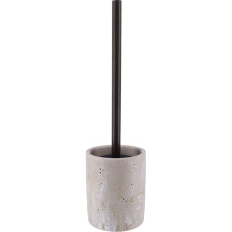 Brosse wc en polyresine facon travertin - naturel - Tendance (1/2)
