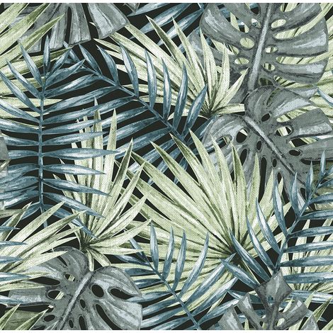 papier peint feuilles de palmier vert - Sanders & Sanders (1/2)