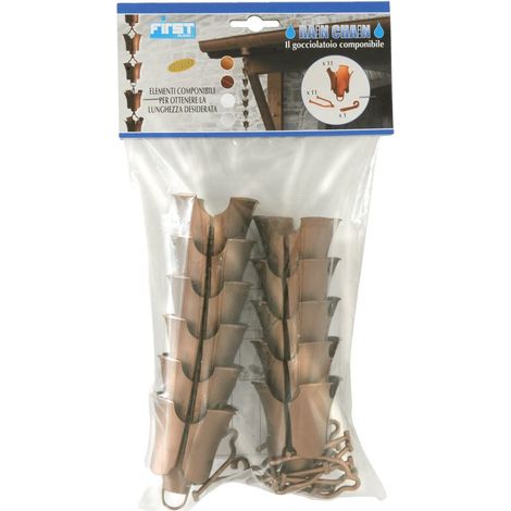 First Plast rain1r Egouttoir composable chaine tropicale, cuivre (1/5)